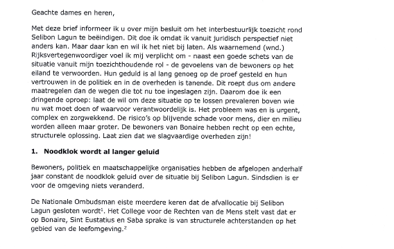 Supervishon di Representanten di Reino riba Selibon Lagun lo terminá pa motibu di limitashonnan legal